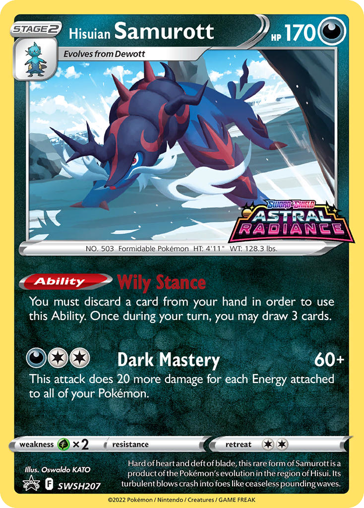 Sword & Shield Promo's Holo Hisuian Samurott #207