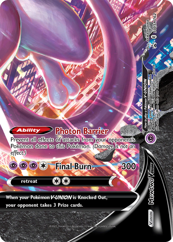 Sword & Shield Promo's Mewtwo V-UNION #162