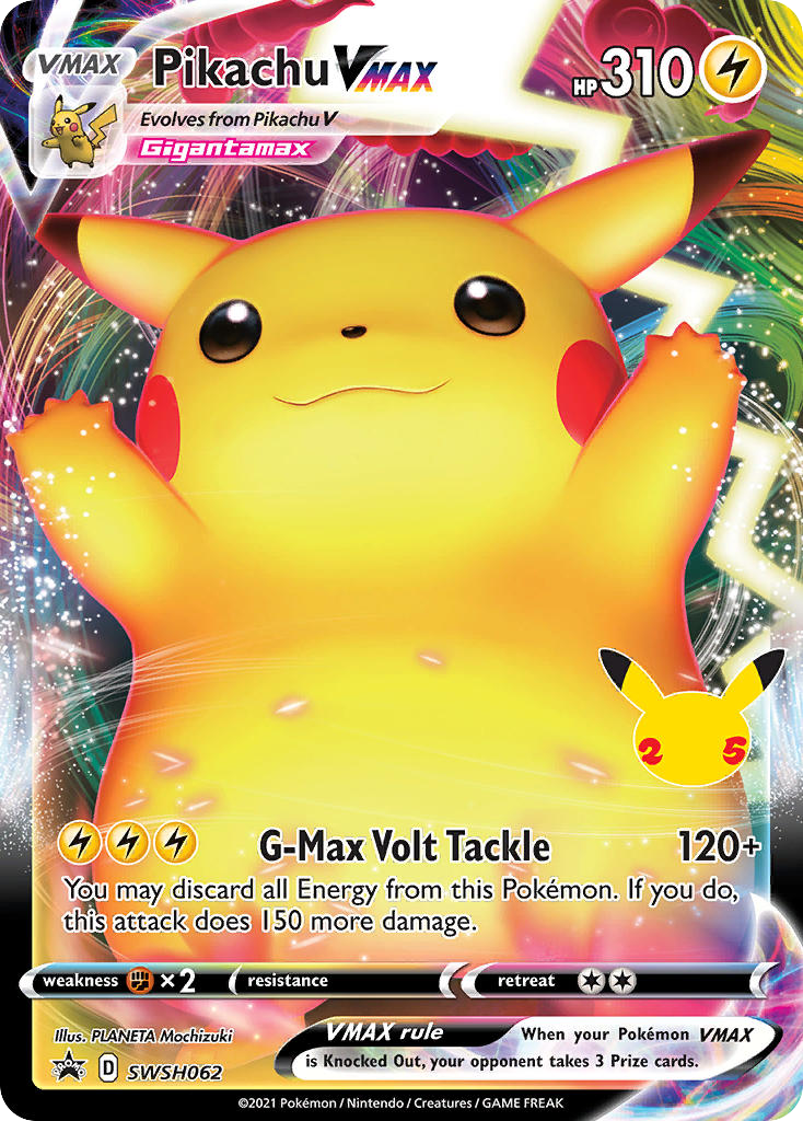 Sword & Shield Promo's Pikachu VMAX #62