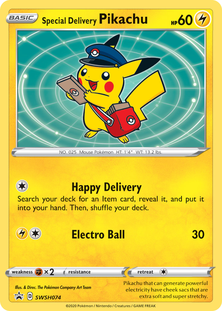 Sword & Shield Promo's Special Delivery Pikachu #74