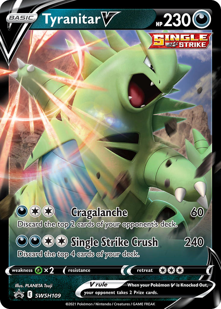 Sword & Shield Promo's Tyranitar V #109