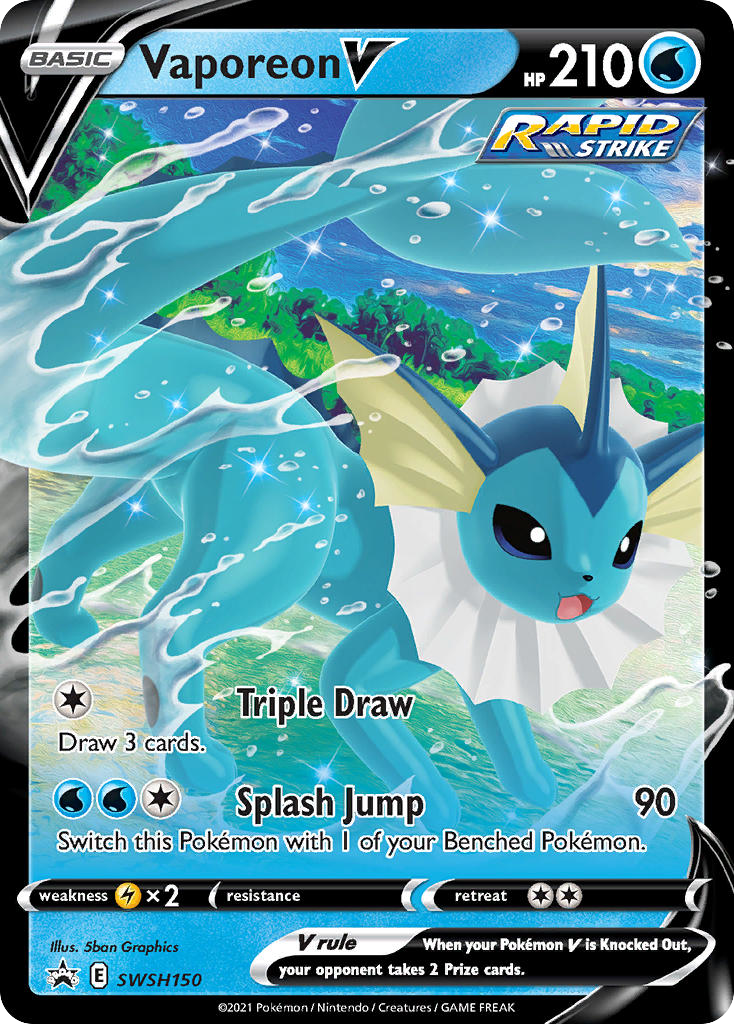 Sword & Shield Promo's Vaporeon V #150