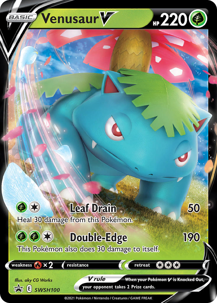 Sword & Shield Promo's Venusaur V #100