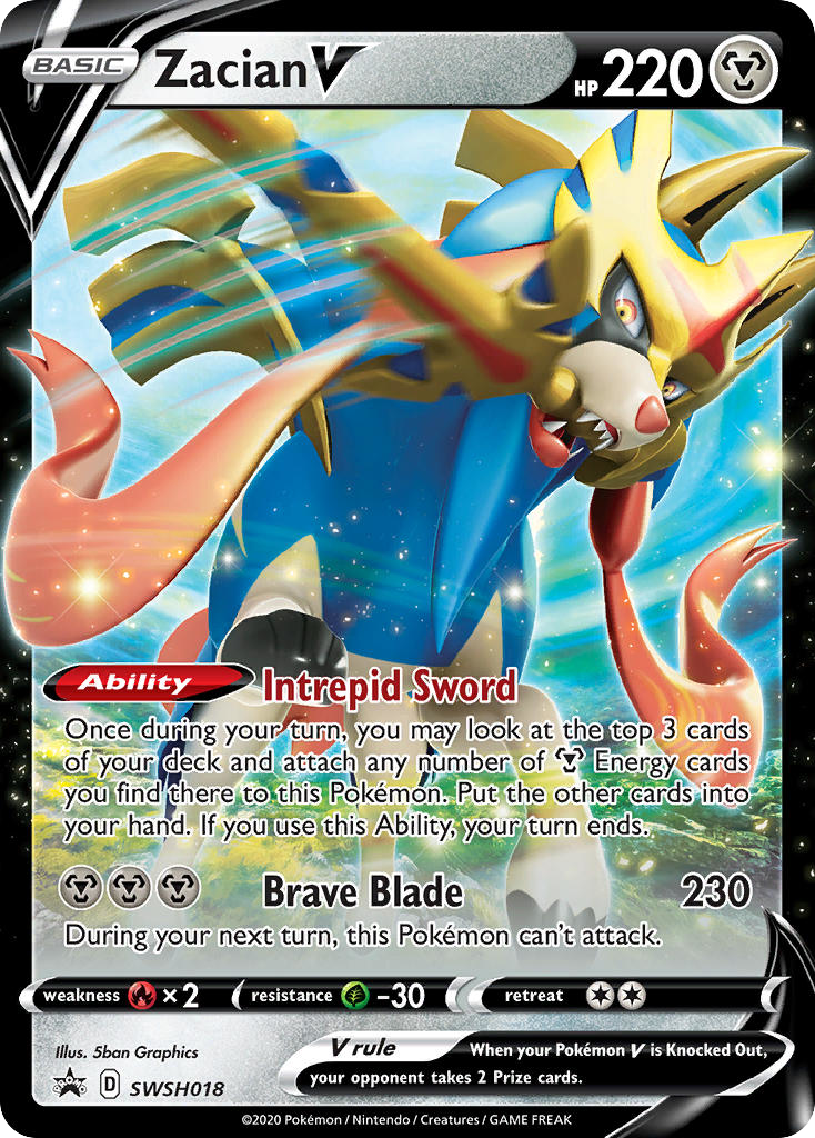 Sword & Shield Promo's Zacian V #18