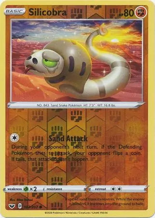 Sword & Shield Silicobra #107/202 reverse holo