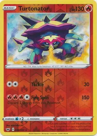 Sword & Shield Turtonator #29/202 reverse holo