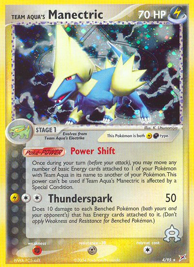 Team Magma v Aqua Holo Team Aqua's Manectric #4/95