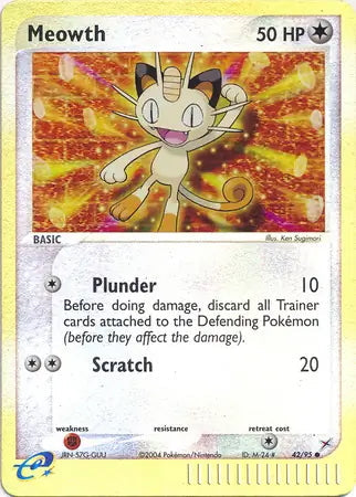 Team Magma v Aqua Meowth #42/95 reverse holo