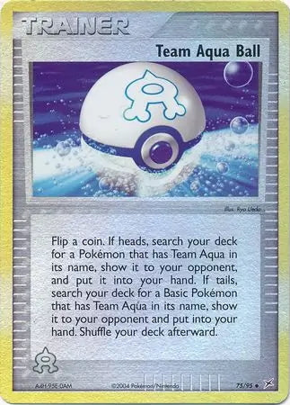 Team Magma v Aqua Team Aqua Ball #75/95 reverse holo