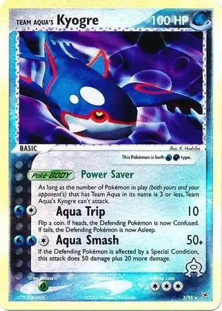 Team Magma v Aqua Team Aqua's Kyogre #3/95 reverse holo