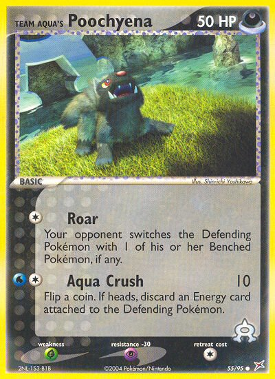 Team Magma v Aqua Team Aqua's Poochyena #55/95