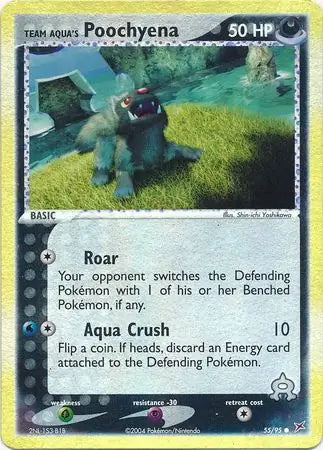 Team Magma v Aqua Team Aqua's Poochyena #55/95 reverse holo