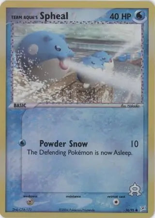 Team Magma v Aqua Team Aqua's Spheal #56/95 reverse holo