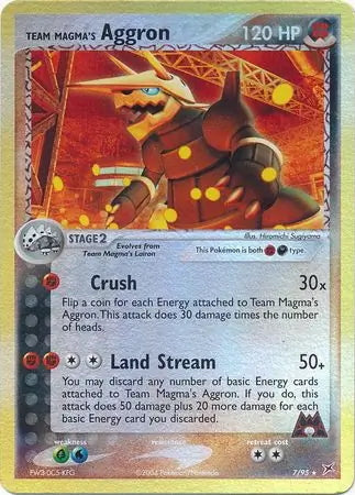 Team Magma v Aqua Team Magma's Aggron #7/95 reverse holo
