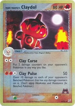 Team Magma v Aqua Team Magma's Claydol #33/95 reverse holo