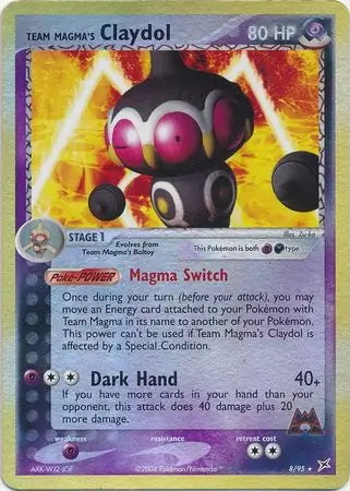 Team Magma v Aqua Team Magma's Claydol #8/95 reverse holo