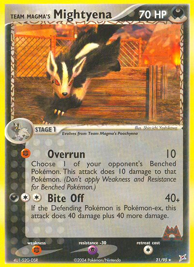 Team Magma v Aqua Team Magma's Mightyena #21/95
