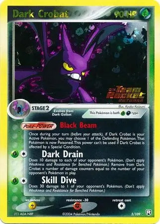 Team Rocket Returns Dark Crobat #3/109 reverse holo