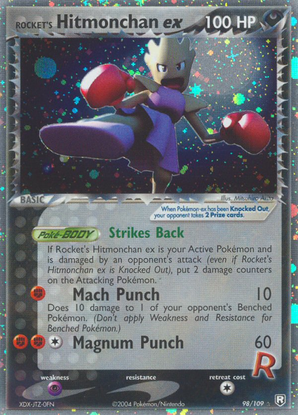 Team Rocket Returns Rocket’s Hitmonchan ex #98/109