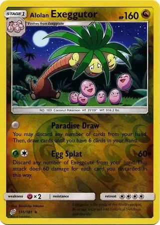Team Up Alolan Exeggutor #115/181 reverse holo