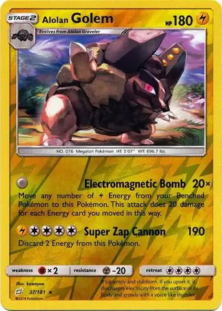 Team Up Alolan Golem #37/181 reverse holo
