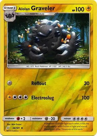 Team Up Alolan Graveler #36/181 reverse holo