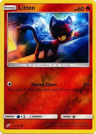 Team Up Litten #20/181 reverse holo
