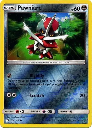 Team Up Pawniard #104/181 reverse holo