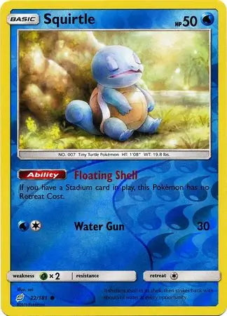 Team Up Squirtle #22/181 reverse holo