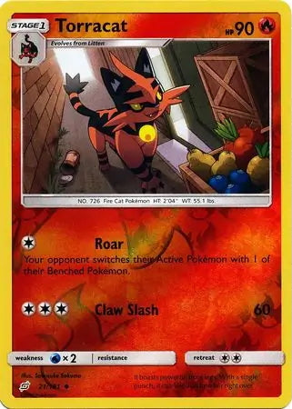 Team Up Torracat #21/181 reverse holo