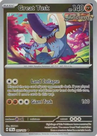 Temporal Forces Great Tusk #97/162 reverse holo