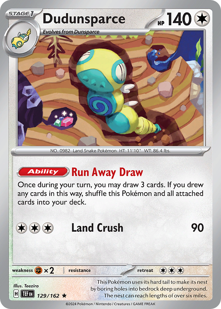 Temporal Forces Holo Dudunsparce #129/162