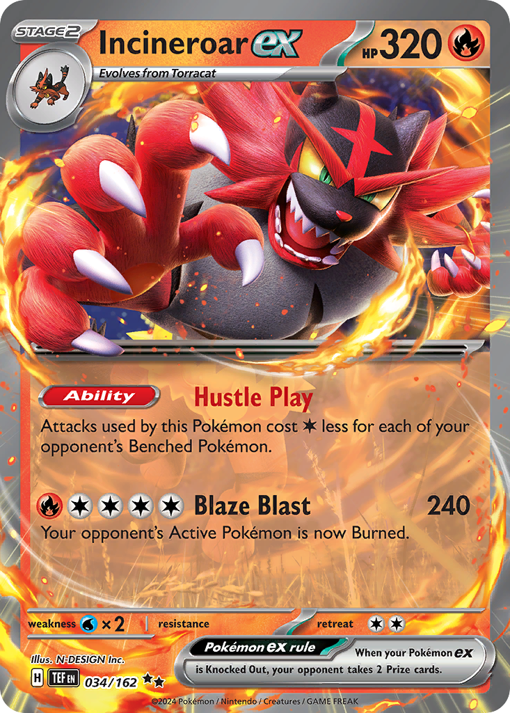 Temporal Forces Incineroar EX #34/162
