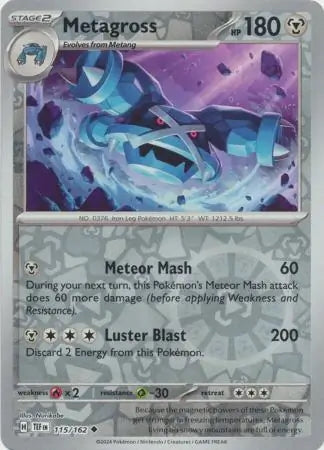 Temporal Forces Metagross #115/162 reverse holo