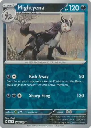 Temporal Forces Mightyena #106/162 reverse holo