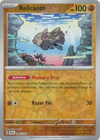 Temporal Forces Relicanth #84/162 reverse holo