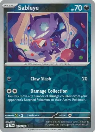 Temporal Forces Sableye #107/162 reverse holo