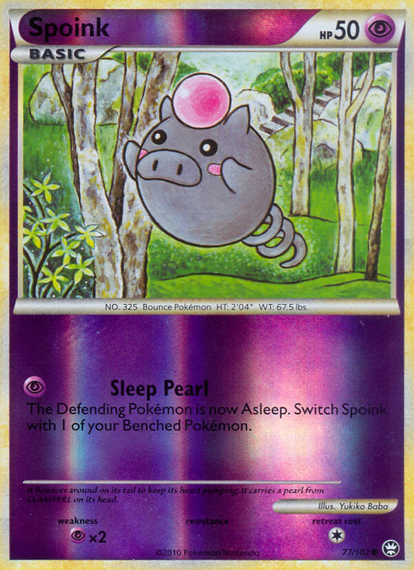 Triumphant Spoink #77/102 reverse holo