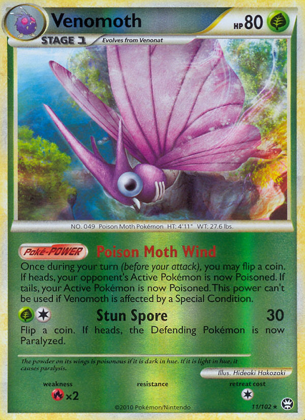 Triumphant Venomoth #11/102 reverse holo