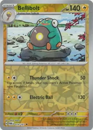Twilight Masquerade Bellibolt #74/167 reverse holo