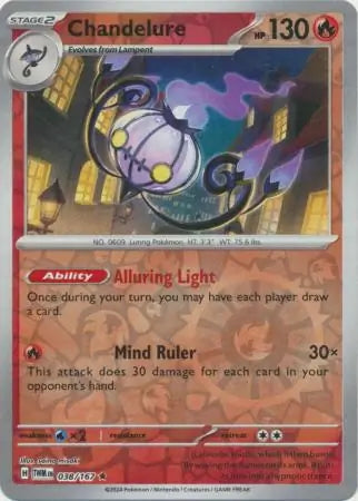 Twilight Masquerade Chandelure #38/167 reverse holo