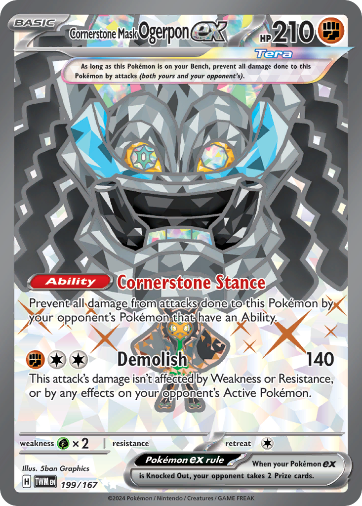 Twilight Masquerade Cornerstone Mask Ogerpon ex #199/167