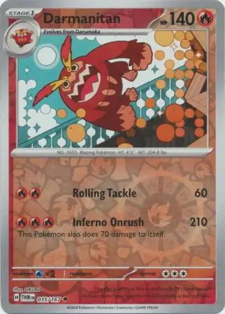 Twilight Masquerade Darmanitan #35/167 reverse holo