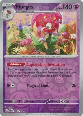 Twilight Masquerade Florges #88/167 reverse holo