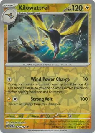 Twilight Masquerade Kilowattrel #76/167 reverse holo