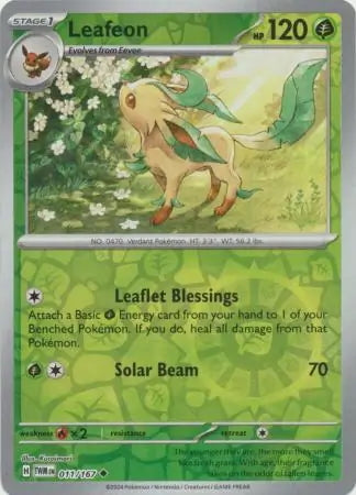Twilight Masquerade Leafeon #11/167 reverse holo