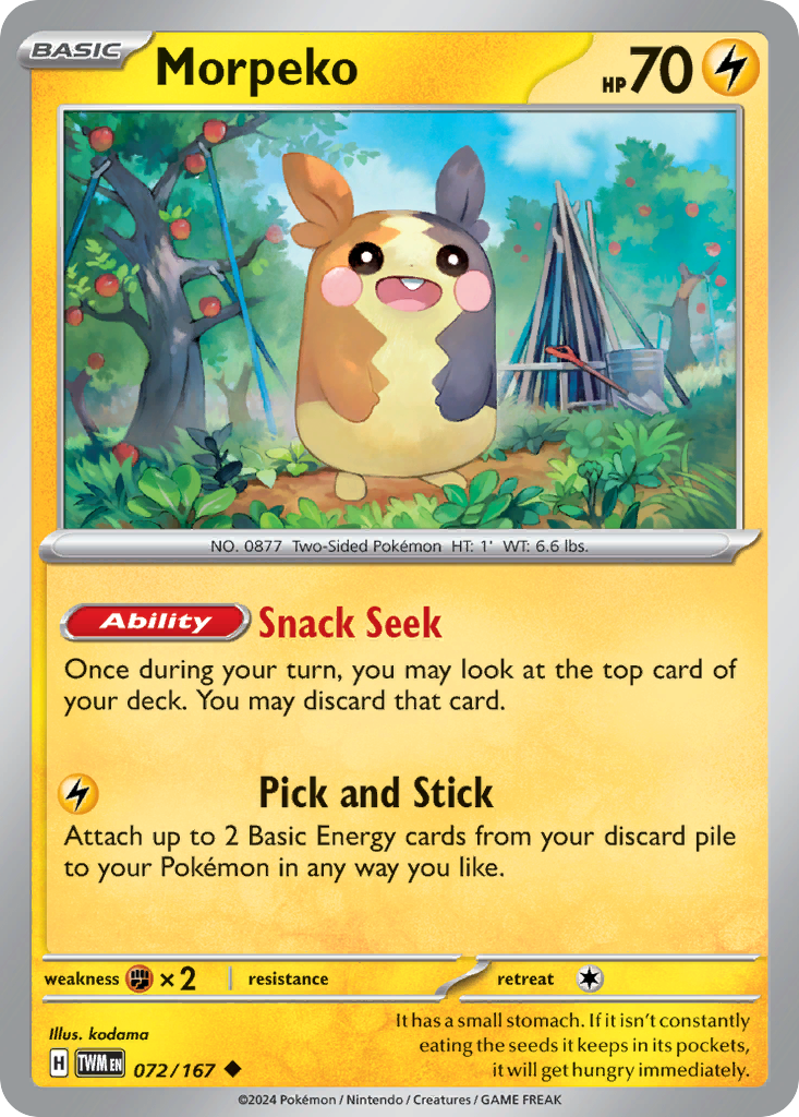 Twilight Masquerade Morpeko #72/167