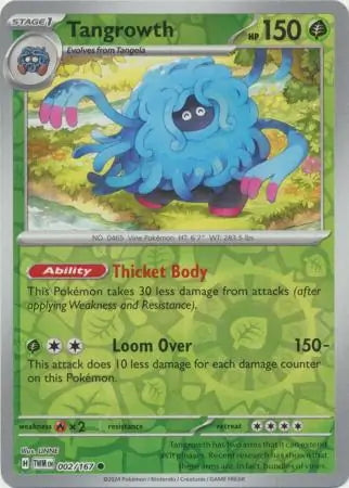 Twilight Masquerade Tangrowth #2/167 reverse holo