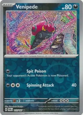 Twilight Masquerade Venipede #115/167 reverse holo