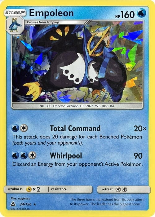 Ultra Prism Cracked Ice Holo Empoleon #34/156